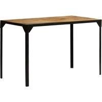 Solid Rough Mange Wood and Steel Dining Table 120cm Home Writing Desk vidaXL