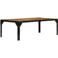 vidaXL Industrial Style Mango Wood & Steel Coffee Table/Writing Desk 110cm - Versatile Living Room Furniture, Brown/Black