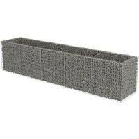 vidaXL Gabion Raised Bed Galvanised Steel 450x90x100cm Raised Bed Stone Basket