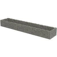 Vidaxl Gabion Raised Bed Galvanised Steel 450X90X50 cm