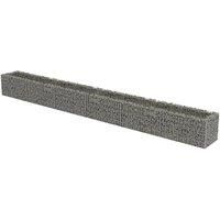 vidaXL Gabion Raised Bed Galvanised Steel 540x50x50cm Stone Basket Raised Bed