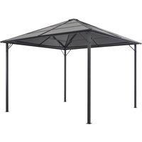 vidaXL Gazebo with Roof Aluminium 3x3m Black Patio Party Tent Canopy Shelter