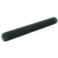 vidaXL Wire Netting Steel with PVC Coating 10x1.5m Square Green Garden Panel