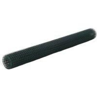 Vidaxl Chicken Wire Fence Steel With PVC Coating 25x1.5m Green