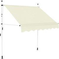 vidaXL Manual Retractable Awning 150cm Cream Outdoor Window Door Canopy Shade