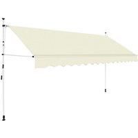 vidaXL Manual Retractable Awning 350cm Cream Outdoor Window Door Canopy Shade