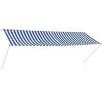 Vidaxl Retractable Awning 350X150 cm Blue And White