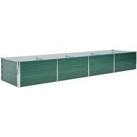 Vidaxl Garden Raised Bed Galvanised Steel 320x80x45cm Green