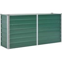 vidaXL Garden Raised Bed Galvanised Steel 160x40x77cm Grey Flower Box Raised Bed