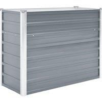 vidaXL Garden Raised Bed in Grey - Galvanised Steel Outdoor Planter - Ideal for Plants, Vegetables, Herbs and Flowers - 100x40x77 cm