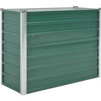 vidaXL Garden Raised Bed Galvanised Steel 100x40x77cm Green Plant Raised Bed Box