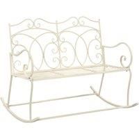 vidaXL Garden Bench Outdoor Patio Backyard Furniture Yard Seat Chair Seating 104cm Iron Antique White