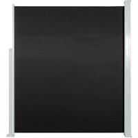 vidaXL Retractable Side Awning - 160x500cm Black Privacy Divider for Outdoor, Garden, Patio, Balcony | UV-Proof, Water-Resistant Polyester