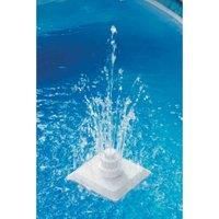 vidaXL Height Adjustable Pool Grecian Fountain - Durable Outdoor Water Feature, Polypropylene, White, Easy Installation, Cooling Effect