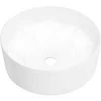 vidaXL Ceramic Wash Basin - White