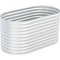 vidaXL Garden Raised Bed 160x80x81cm Galvanised Steel Silver Flower Raised Bed