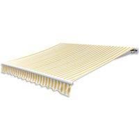 Vidaxl Folding Awning Manual Operated 300 cm Yellow White