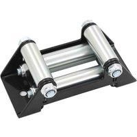 vidaXL 4-Way Fairlead Steel Roller for Winches - Heavy-Duty Powder-coated Frame, Galvanised Steel Roller, 3500-4500 lbs Capacity, Weather Resistant, Easy Maintenance