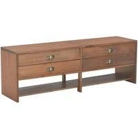 vidaXL TV Cabinet with 4 Drawers 120x30x40 cm Solid Fir Wood