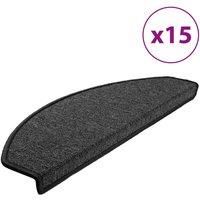 Vidaxl Carpet Stair Treads 15 Pcs Anthracite 65X24X4 Cm