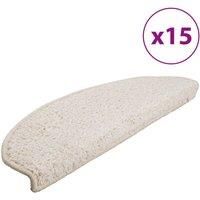 Vidaxl Carpet Stair Treads 15 Pcs White 65X21X4 Cm