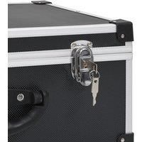CD Case for 60 CDs Aluminium ABS Black Storage Recorder Holder Box vidaXL
