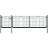 Vidaxl Garden Gate Steel 400X75 Cm Green