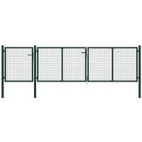 Garden Gate Lawn Fence Door Mesh Patio Outdoor Gate Galvanised Steel vidaXL