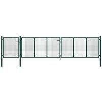 Vidaxl Garden Gate Steel 500X100 Cm Green