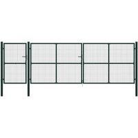 Vidaxl Garden Gate Steel 500X150 Cm Green