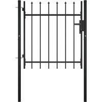 Vidaxl Door Fence Gate With Spear Top 100X75 cm