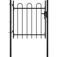 Vidaxl Single Door Fence Gate With Hoop Top 100 X 75 cm