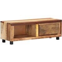vidaXL TV Cabinet - Solid Reclaimed Wood Stand with Iron Frame and Storage Components - Vintage Style for Living Room, Office