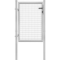 Vidaxl Garden Gate Galvanised Steel 105X150 Cm Silver