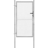 Vidaxl Garden Gate Galvanised Steel 105X200 Cm Silver