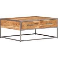 vidaXL Coffee Table 75x75x35 cm Solid Acacia Wood