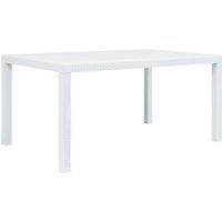Garden Table Outdoor Table Balcony Dining Table Plastic Rattan Look vidaXL
