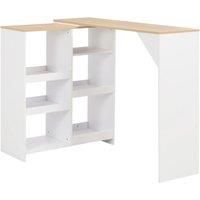 Bar Table with Moveable Shelf Coffee Dining Tall Stand Multi Colours vidaXL