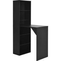Bar Table with Cabinet 115cm Home Breakfast High Desk Multi Colours vidaXL