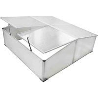 vidaXL Cold Frame 4 Lids 108x110x41 cm
