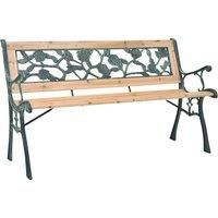 Garden Bench Outdoor Bench Seat Bench Chair Cast Iron and Solid Firwood vidaXL
