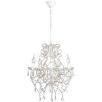 vidaXL Chandelier with 2800 Crystals E14, White