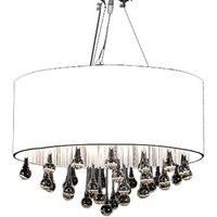 vidaXL Chandelier with 85 Crystals White