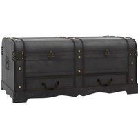 Retro Wooden Treasure Chest Vintage Storage Box Trunk Coffee Table Lockable UK