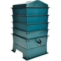 vidaXL Eco-friendly 4-Tray Worm Factory Composter Waste Bin System Gardening