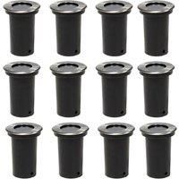 vidaXL 12x Outdoor Ground Lights Round Outdoor Built-in Recessed Spotlight