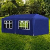 vidaXL Party Tent 3x6m with 6 Walls Blue Patio Garden Gazebo Marquee Pavilion