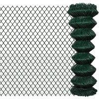 vidaXL Chain Link Fence Steel 1,25X15 M Green