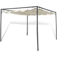vidaXL Garden Gazebo with Retractable Roof Canopy Outdoor White/Anthracite