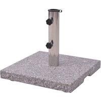 Granite Parasol Base Outdoor Garden Umbrella Stand Holder Weight Plate Square